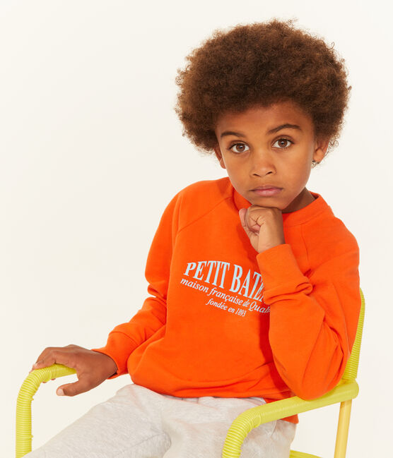 Sweatshirt enfant garçon orange CAROTTE