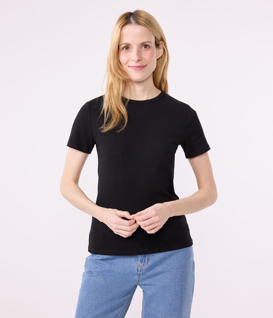 Tee-shirt L'ICONIQUE cocotte en coton Femme noir BLACK