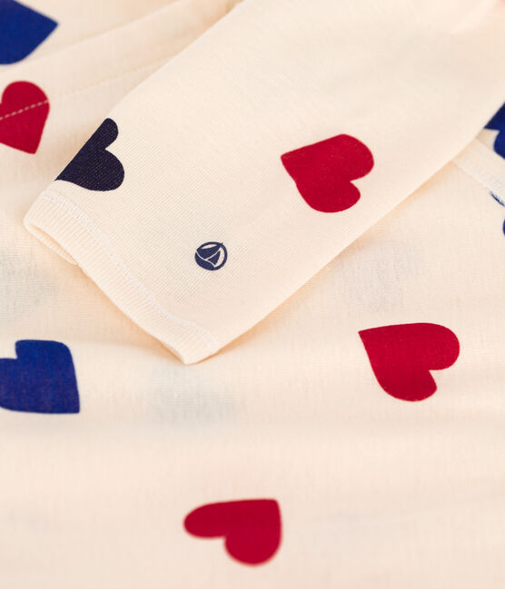 Pyjama cœur bébé en coton blanc AVALANCHE/ MULTICO