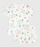 Pyjama short enfant en coton imprim&eacute; Op&eacute;ra blanc/multicouleur