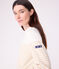 Tee-shirt marinière femme en coton beige MILK/ CAJOU