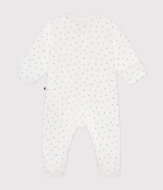Pyjama imprimé en coton bébé bleu MARSHMALLOW/blanc GOMME