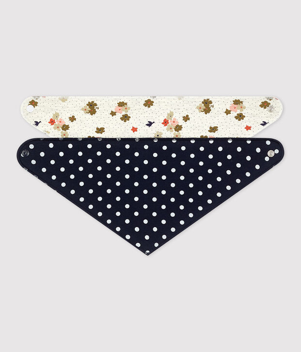 Lot de 2 bandanas-bavoirs b&eacute;b&eacute; multicouleur
