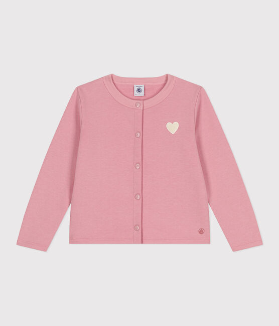 Cardigan enfant en molleton uni rose CHARME