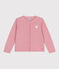 Cardigan enfant en molleton uni rose CHARME