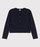 Cardigan à pressions en coton épais Femme bleu SMOKING