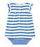 Robe body bébé fille à rayures blanc MARSHMALLOW/bleu PERSE