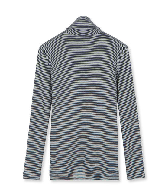 Sous pull femme rayé bleu ABYSSE/blanc LAIT