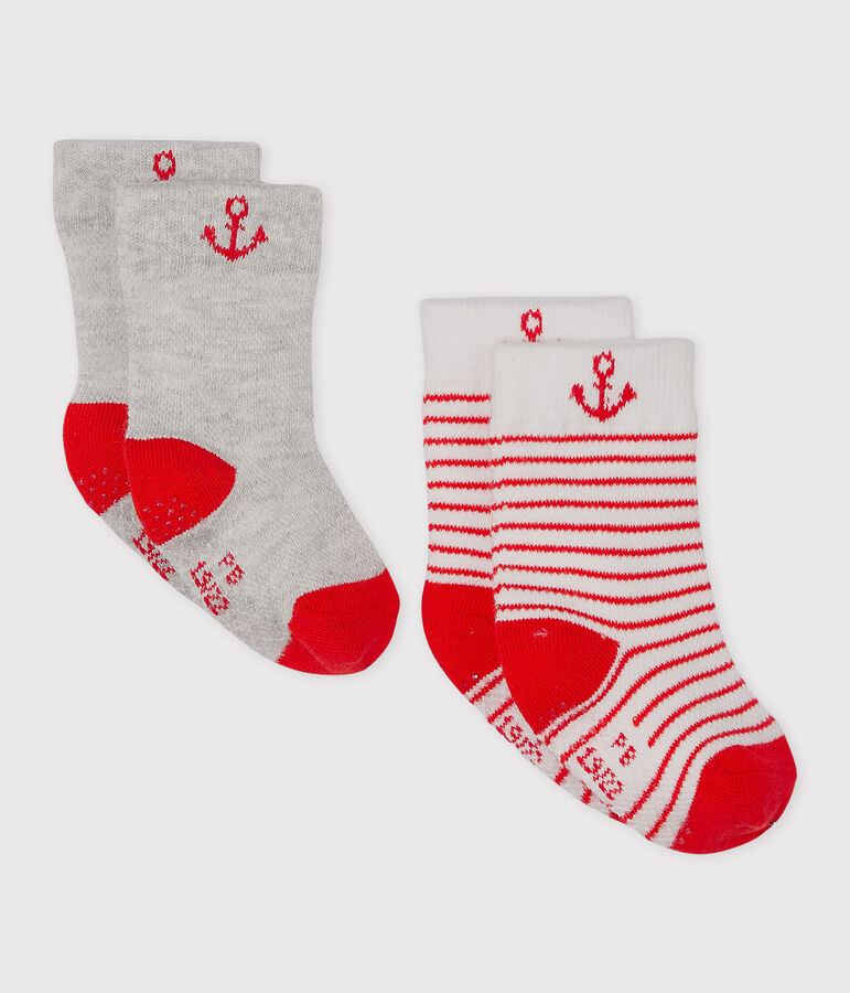 Lot de 2 paires de chaussettes b&eacute;b&eacute; gar&ccedil;on multicouleur