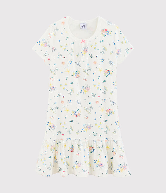 Chemise de nuit petite fille avec diadème blanc MARSHMALLOW/blanc MULTICO