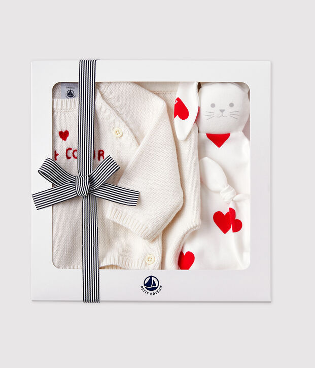 Coffret cadeau naissance tricot multicouleur