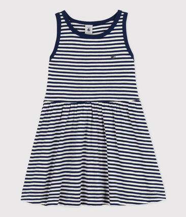 Robe rayée sans manches en coton enfant fille