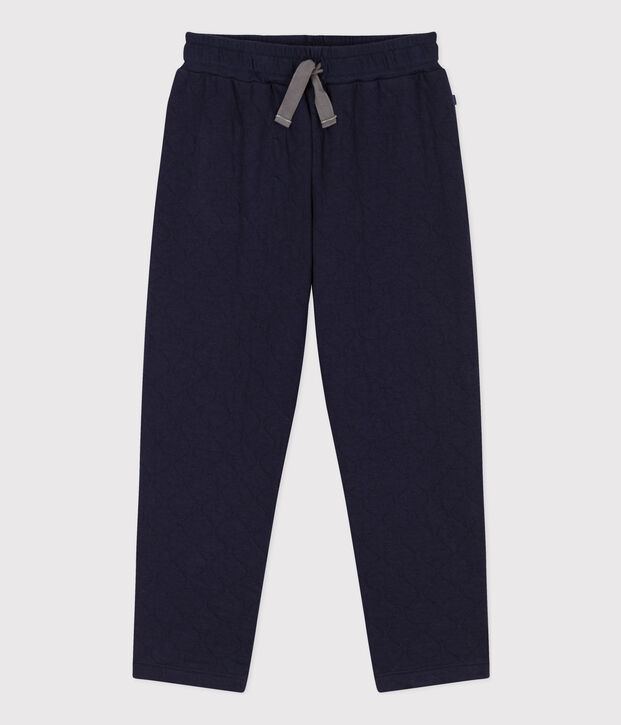 Pantalon en tubique matelass&eacute; enfant gar&ccedil;on bleu marine