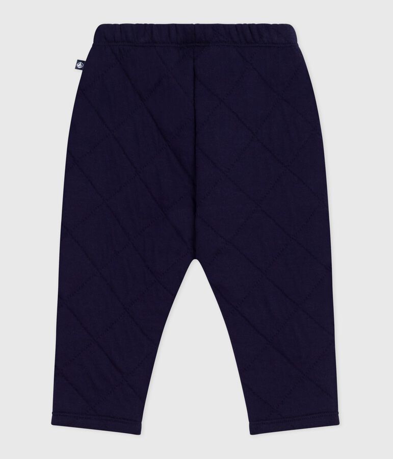 Pantalon b&eacute;b&eacute; en coton &eacute;pais uni bleu SOIR