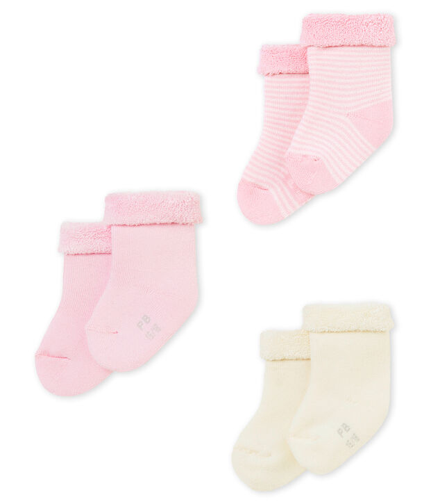 Lot de trois paires de chaussettes b&eacute;b&eacute; mixte multicouleur