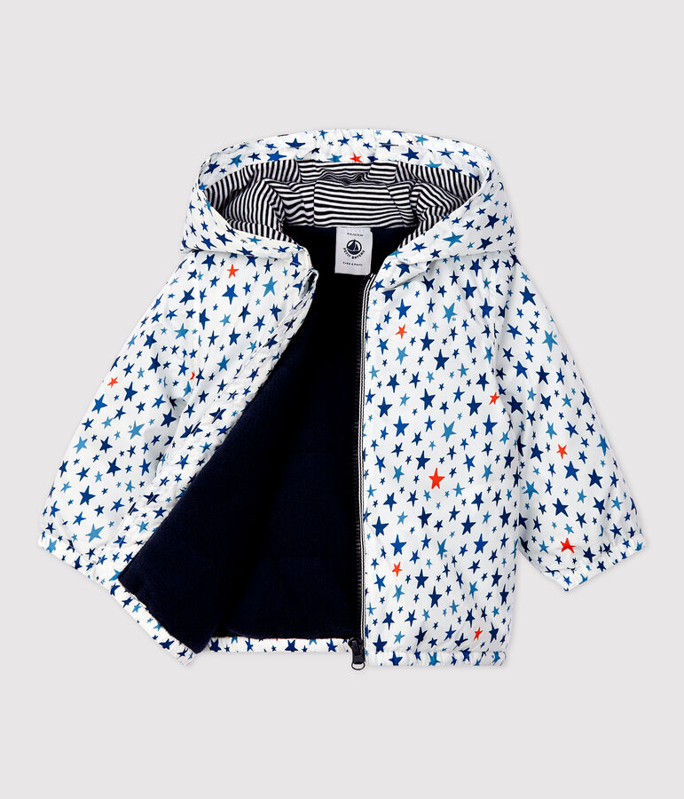 Coupe-vent chaud b&eacute;b&eacute; blanc MARSHMALLOW/blanc MULTICO