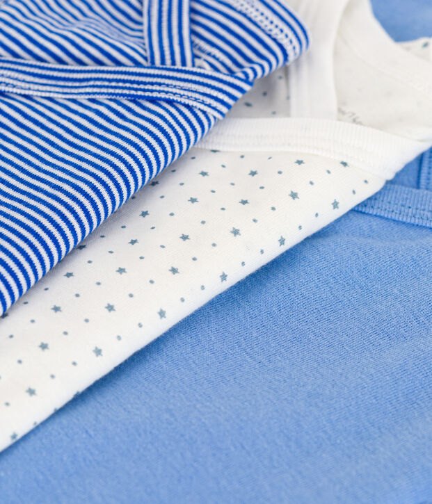 Lot de 3 bodies crois&eacute;s manches courtes imprim&eacute;s en coton multicouleur