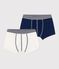 Lot de 2 boxers petit garçon en coton biologique et élasthanne variante 1