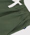 Short en twill de coton et lin enfant vert CROCO