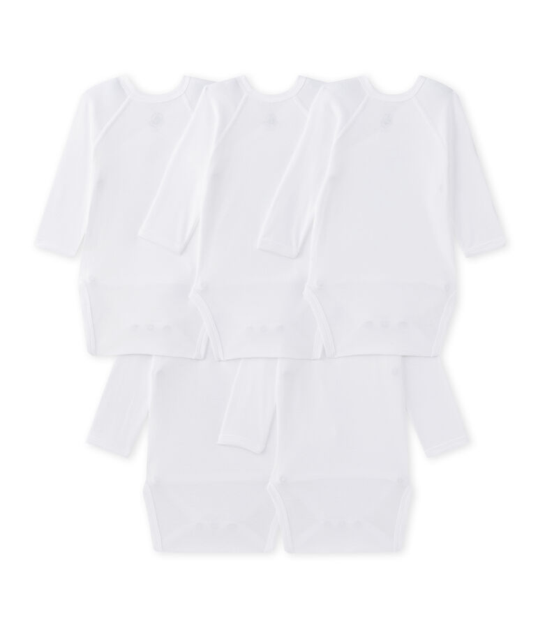 Lot de 5 bodies naissance manches longues b&eacute;b&eacute; mixte multicouleur