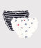Lot de 2 culottes femme en coton  imprimé cœurs variante 1