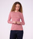 Tee-shirt femme en coton manches longues &agrave; rayures