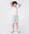 Polo enfant en coton à manches courtes uni blanc MARSHMALLOW