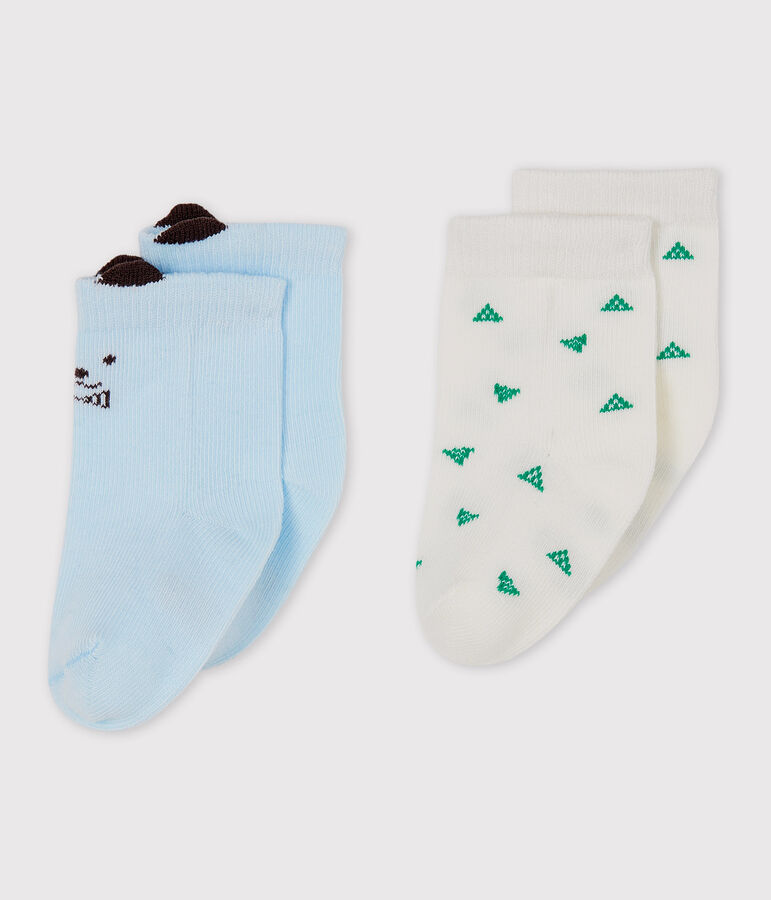 Lot de 2 paires de chaussettes b&eacute;b&eacute; gar&ccedil;on multicouleur