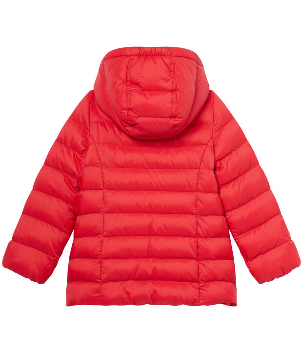 Doudoune fille &agrave; capuche rouge