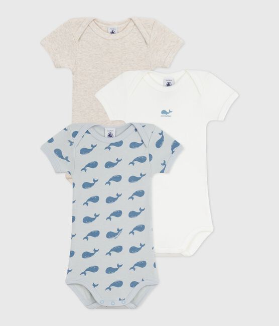 Lot de bodies manches courtes en coton baleine bébé variante 1
