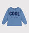 Tee-shirt manches longues en jersey fin enfant garçon bleu BEACH
