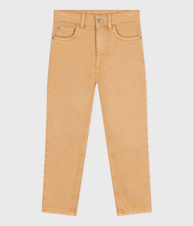 Pantalon en denim enfant gar&ccedil;on beige