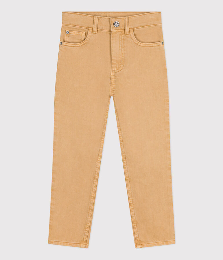 Pantalon en denim enfant gar&ccedil;on beige TOURONE