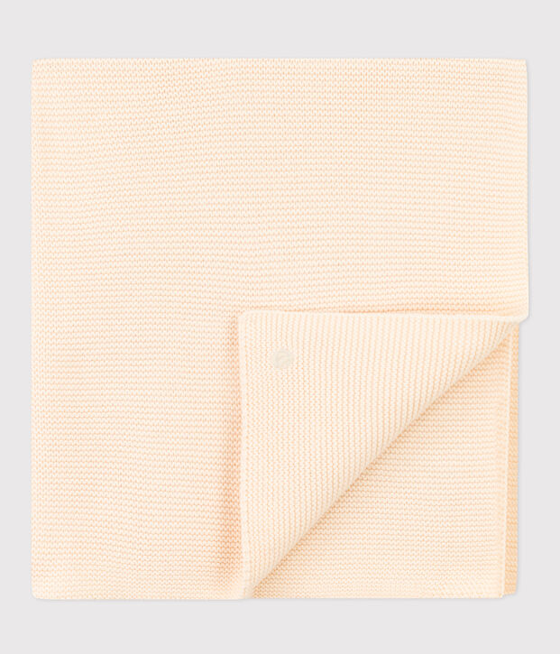 Couverture en tricot &eacute;cru