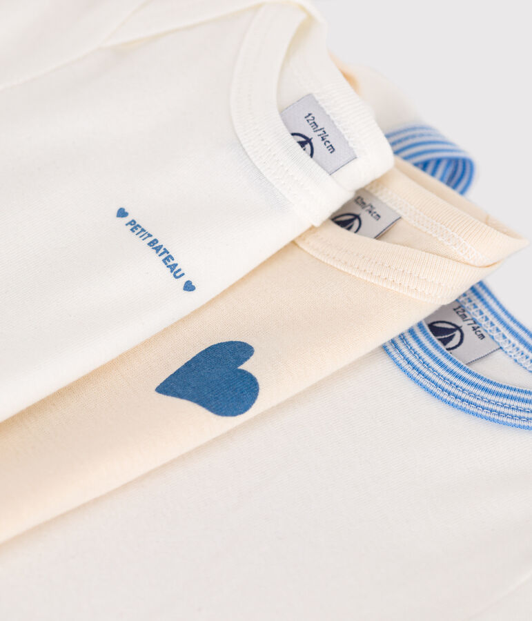 Lot de 3 bodies manches courtes en coton imprim&eacute; b&eacute;b&eacute; variante 1