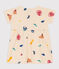 Robe manches courtes bébé en jersey imprimé blanc AVALANCHE/ MULTICO
