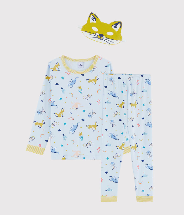 Pyjama d&eacute;guisement renard petit gar&ccedil;on en c&ocirc;te bleu/multicouleur