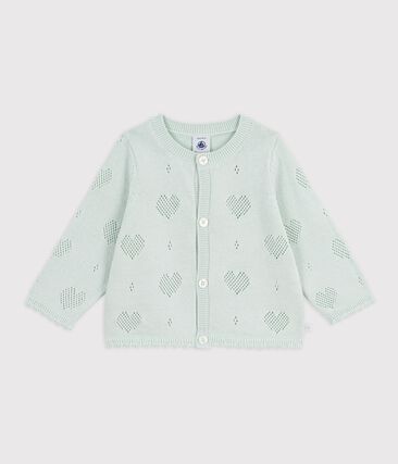 Cardigan bébé en coton à motifs cœurs