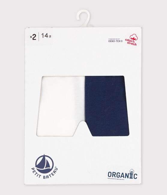 Lot de 2 boxers garçon en coton biologique et élasthanne variante 1