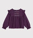Blouse enfant en flanelle manches longues à carreaux