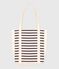 Tote bag adulte rayé en toile bleu MARSHMALLOW/ SOIR