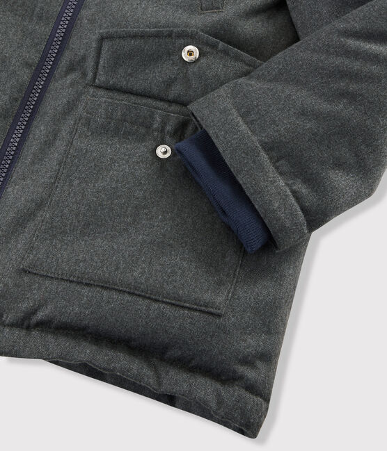 Parka coton enduit enfant garçon gris CITY CHINE