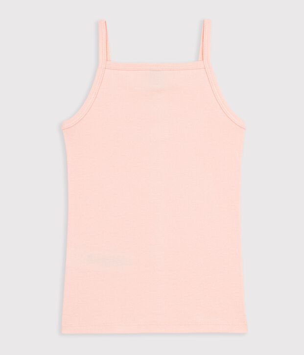 Chemise &agrave; bretelles en c&ocirc;te corail clair