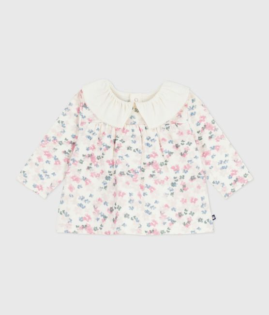 Blouse bébé en coton manches longues, imprimé fleurs MILK/ MULTICO