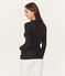 Tee-shirt manches longues femme en coton léger noir NOIR