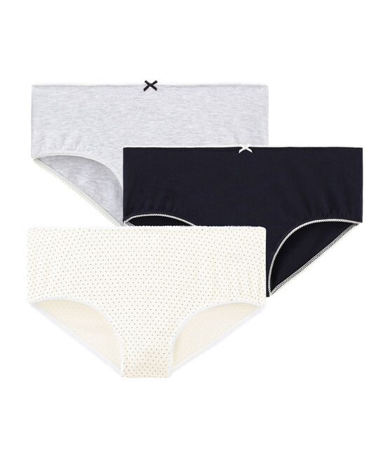 Trio de shorties fille en coton stretch variante 1