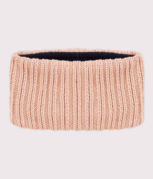 Snood en tricot doubl&eacute; en polaire b&eacute;b&eacute;/enfant gar&ccedil;on-fille rose