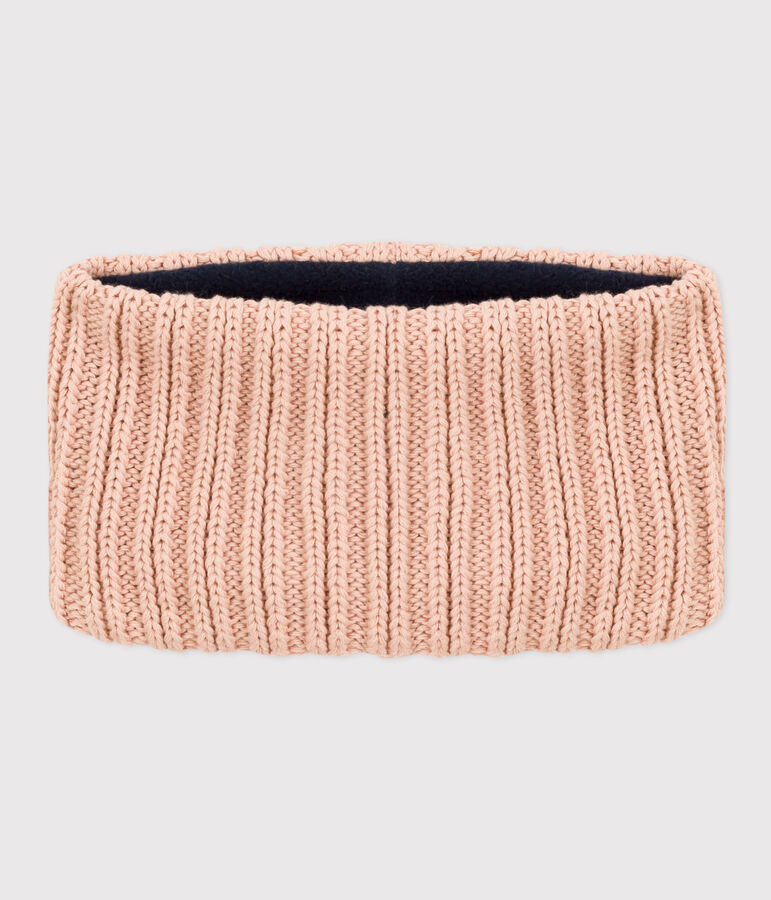 Snood en tricot doubl&eacute; en polaire b&eacute;b&eacute;/enfant gar&ccedil;on-fille rose