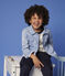 Veste en denim enfant fille -garçon bleu DENIM CLAIR