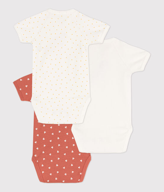 Lot de 3 bodies manches courtes bébé en coton variante 2